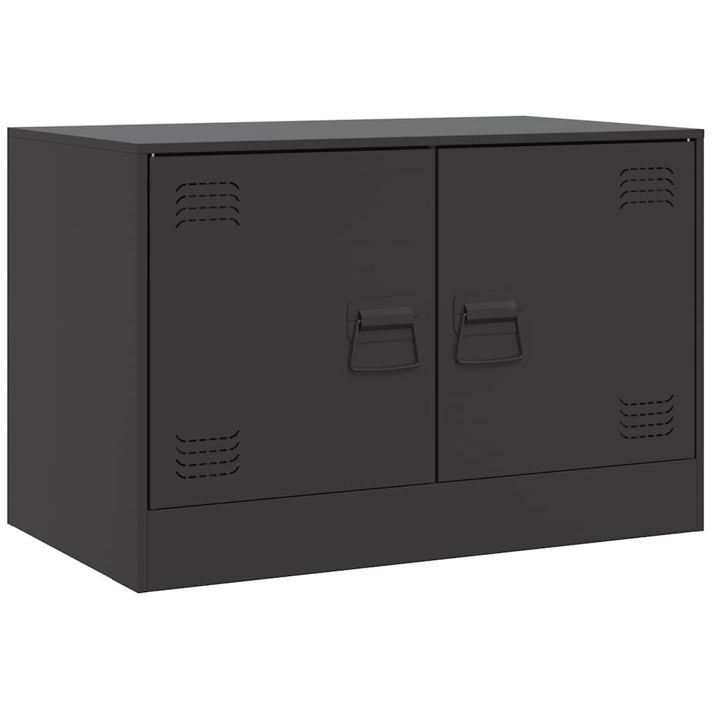 vidaXL TV-Schränke 2 Stk. Schwarz 67x39x44 cm Stahl
