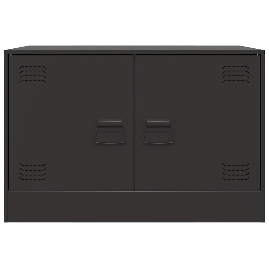 vidaXL TV-Schränke 2 Stk. Schwarz 67x39x44 cm Stahl