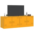 vidaXL TV-Schränke 2 Stk. Senfgelb 67x39x44 cm Stahl