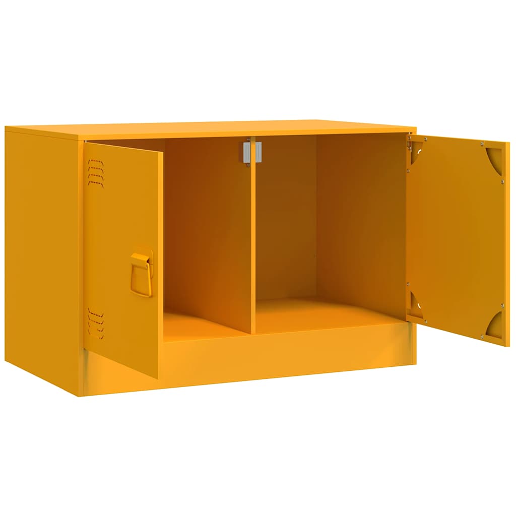 vidaXL TV-Schränke 2 Stk. Senfgelb 67x39x44 cm Stahl