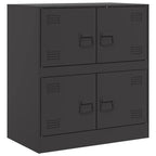 vidaXL Sideboard Schwarz 67x39x73 cm Stahl