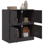 vidaXL Sideboard Schwarz 67x39x73 cm Stahl
