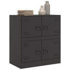 vidaXL Sideboard Schwarz 67x39x73 cm Stahl