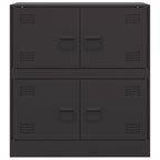 vidaXL Sideboard Schwarz 67x39x73 cm Stahl