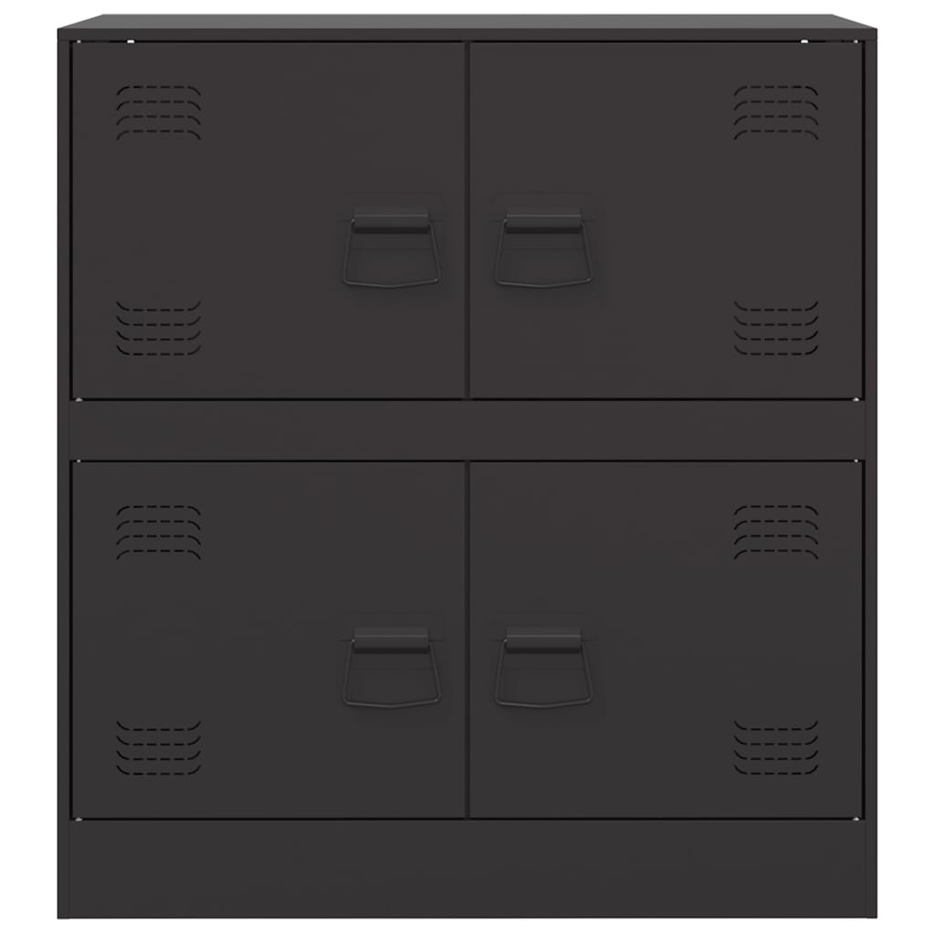 vidaXL Sideboard Schwarz 67x39x73 cm Stahl