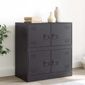 vidaXL Sideboard Schwarz 67x39x73 cm Stahl