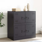 vidaXL Sideboard Schwarz 67x39x73 cm Stahl