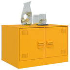vidaXL Couchtisch Senfgelb 67x50x44 cm Stahl