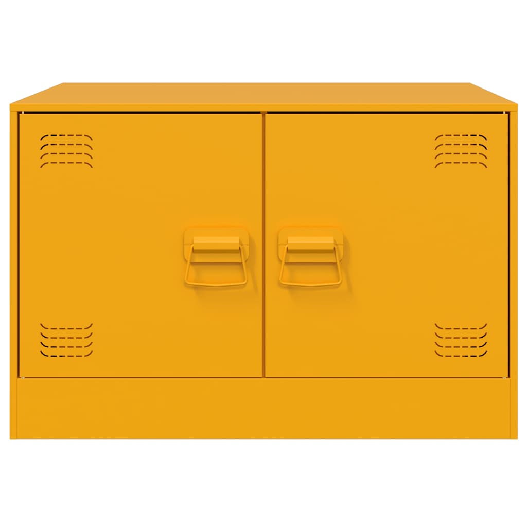 vidaXL Couchtisch Senfgelb 67x50x44 cm Stahl