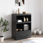 vidaXL Highboard Schwarz 67x39x95 cm Stahl