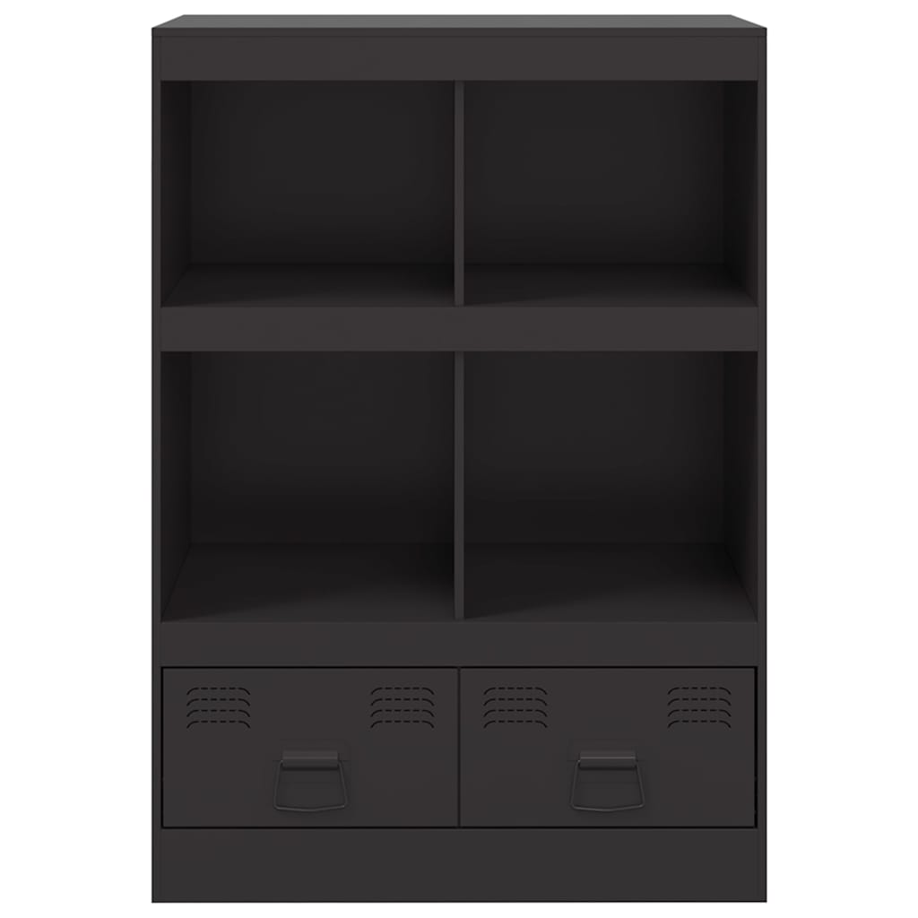 vidaXL Highboard Schwarz 67x39x95 cm Stahl