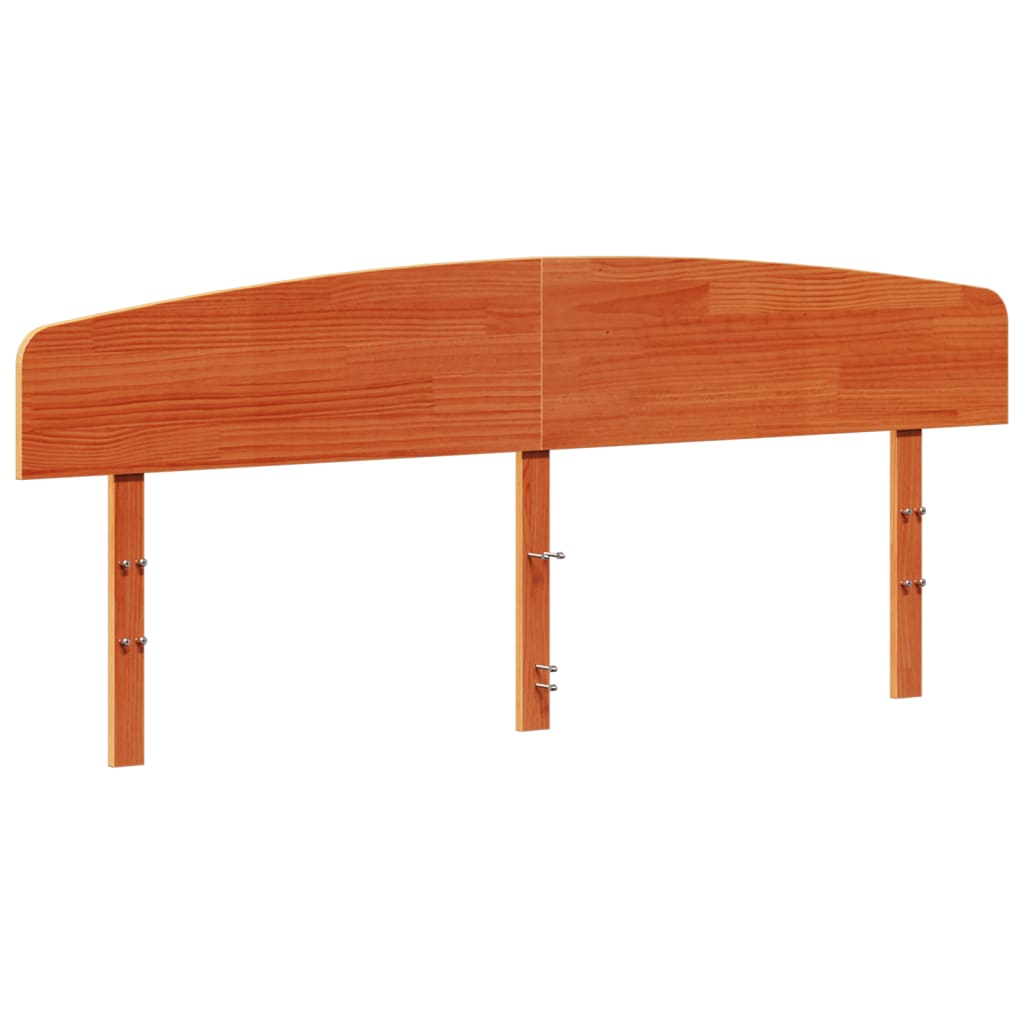 vidaXL Kopfteil Wachsbraun 200 cm Massivholz Kiefer
