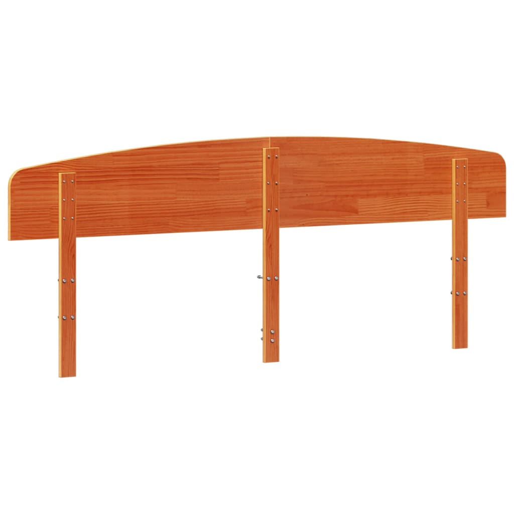 vidaXL Kopfteil Wachsbraun 200 cm Massivholz Kiefer