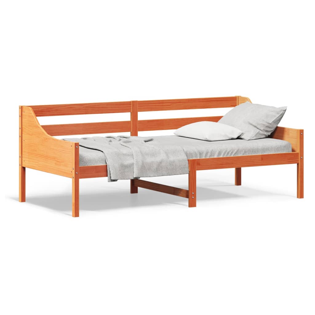 vidaXL Tagesbett ohne Matratze Wachsbraun 80x200 cm Massivholz Kiefer