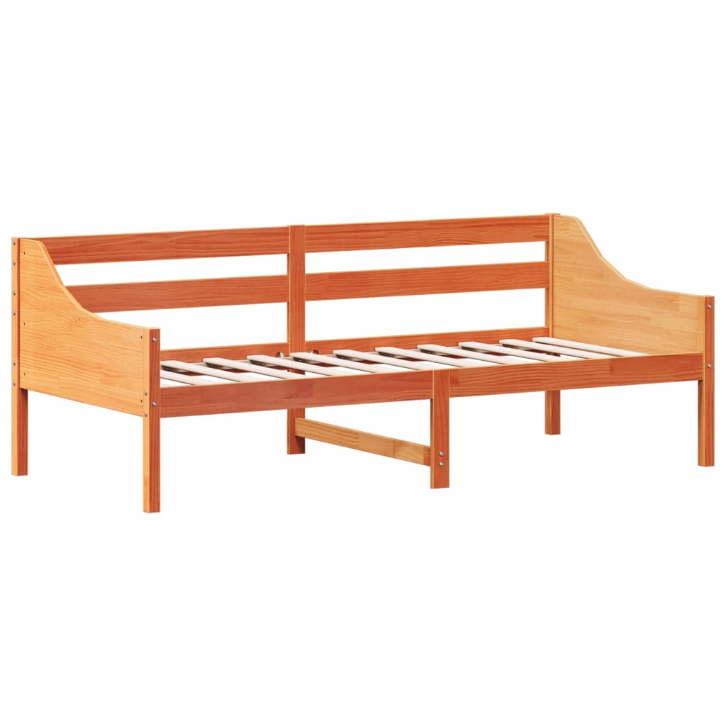 vidaXL Tagesbett ohne Matratze Wachsbraun 80x200 cm Massivholz Kiefer