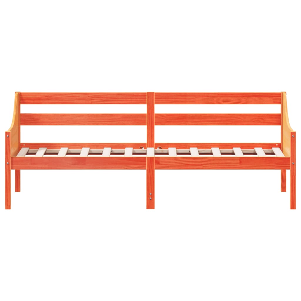 vidaXL Tagesbett ohne Matratze Wachsbraun 80x200 cm Massivholz Kiefer