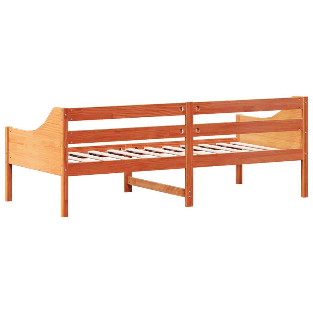 vidaXL Tagesbett ohne Matratze Wachsbraun 80x200 cm Massivholz Kiefer