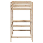 vidaXL Hochbett mit Schreibtisch 100x200 cm Massivholz Kiefer