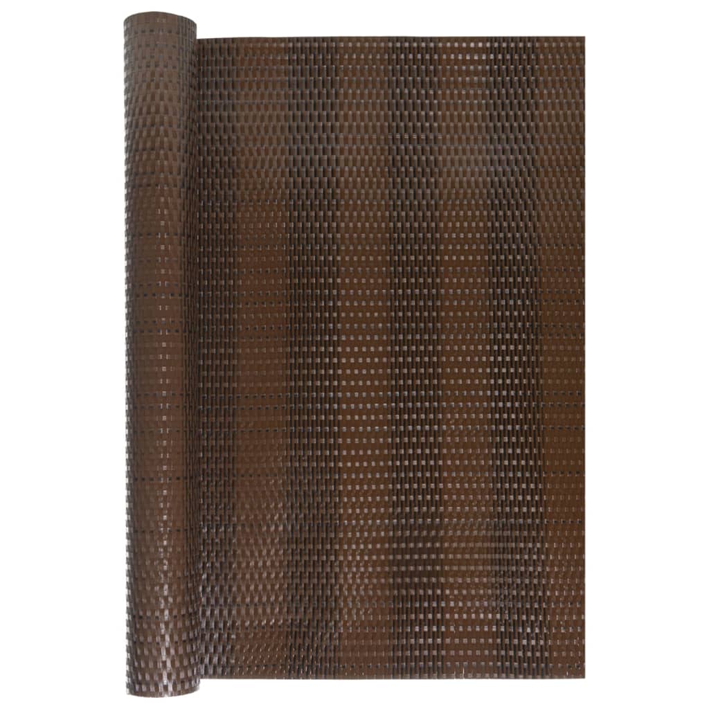 vidaXL Balkon-Sichtschutz Braun und Schwarz 300x80 cm Poly Rattan