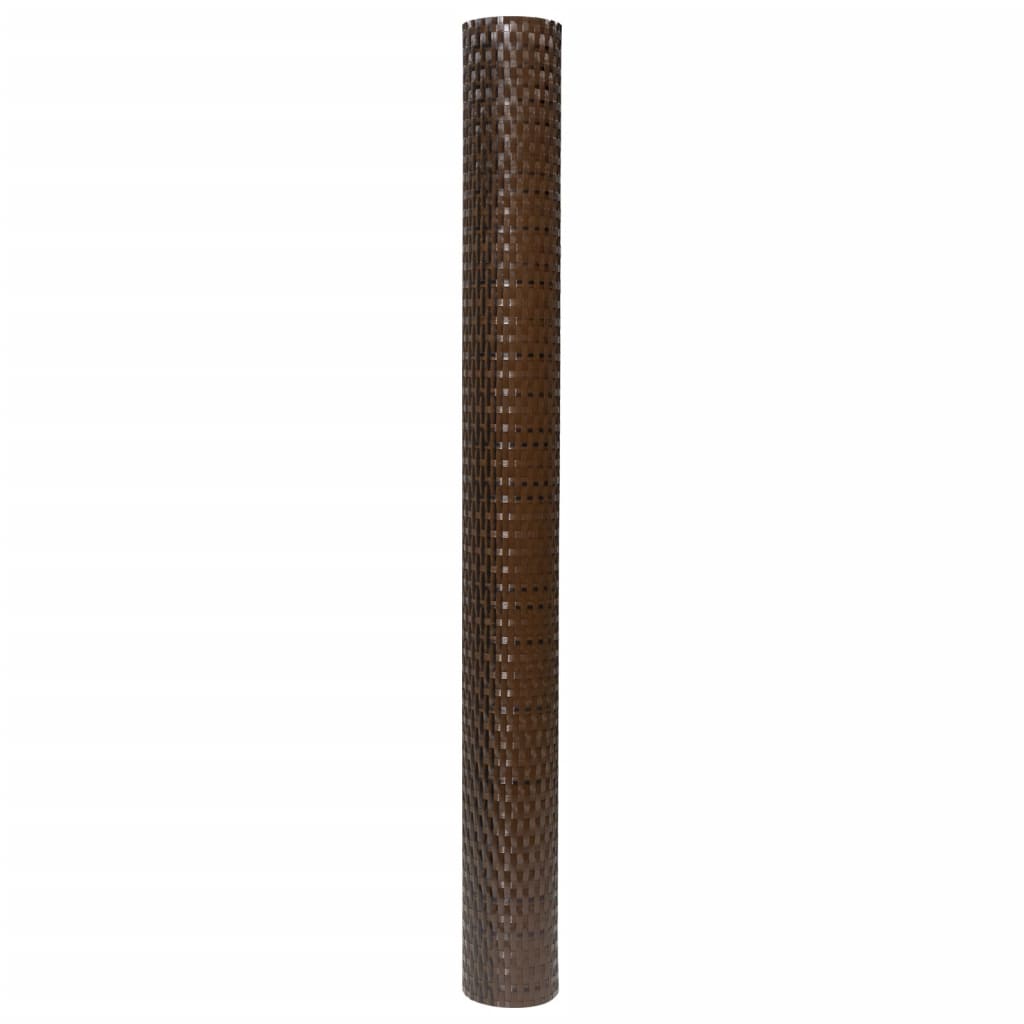 vidaXL Balkon-Sichtschutz Braun und Schwarz 300x80 cm Poly Rattan
