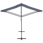 vidaXL Freistehende Markise Blau und Weiß 300x300 cm Stoff und Stahl