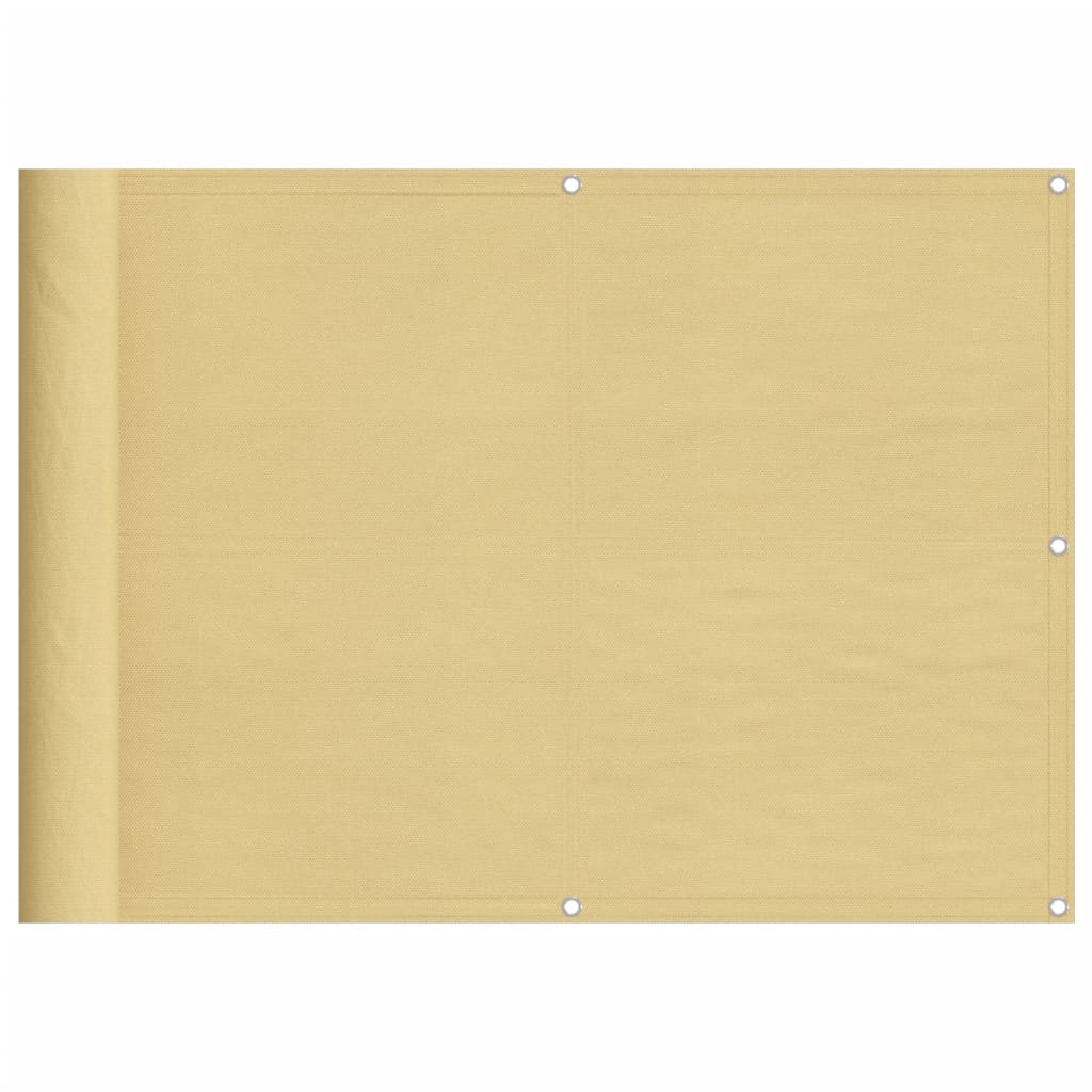 vidaXL Balkonsichtschutz Sandfarben 75x300 cm 100 % Polyester-Oxford