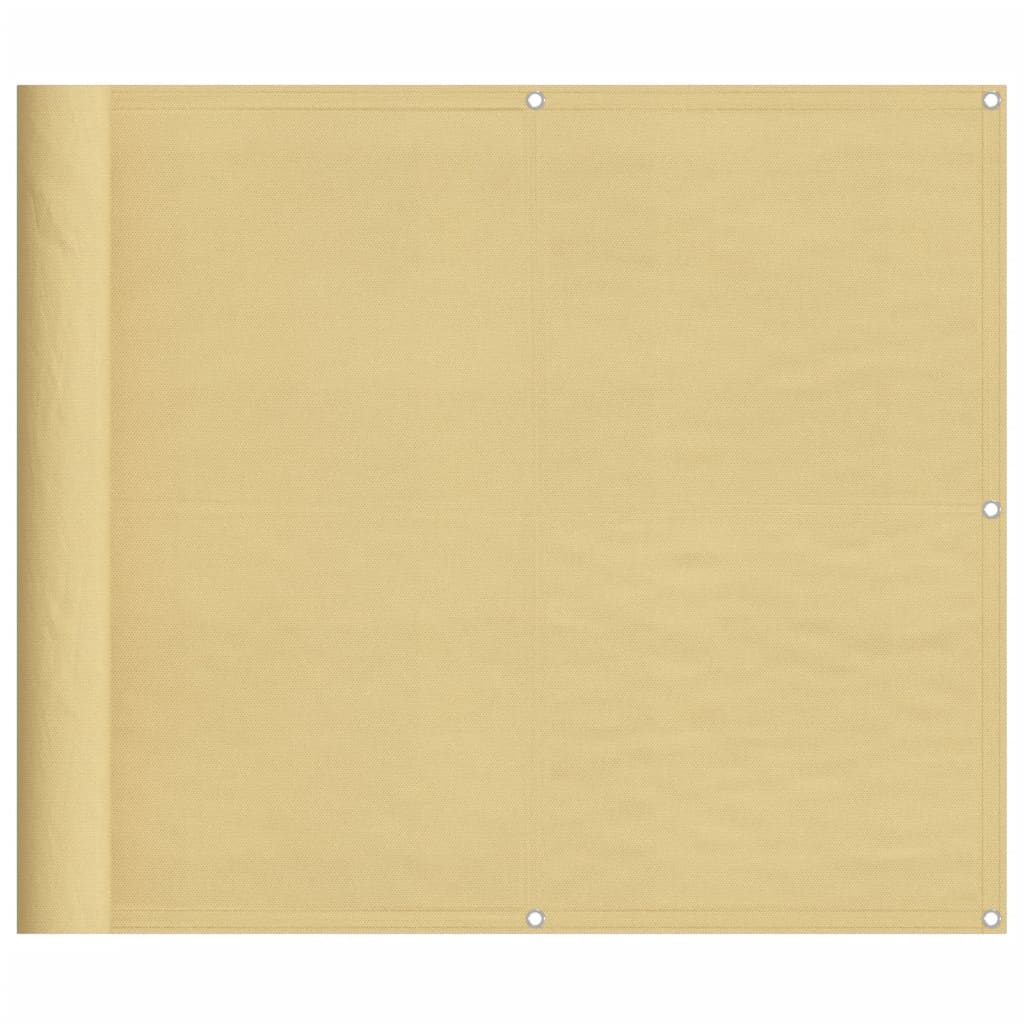 vidaXL Balkon-Sichtschutz Sandfarben 90x400 cm 100% Polyester-Oxford