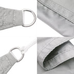 vidaXL Sonnensegel Hellgrau 2,5x2,5 m 100% Polyester Oxford