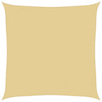 vidaXL Sonnensegel Sandfarbe 2x2 m 100% Polyester Oxford