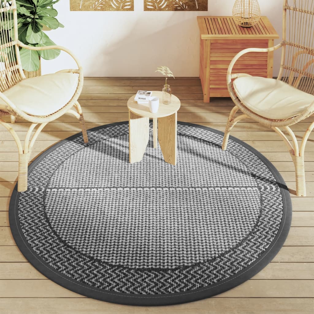 vidaXL Outdoor-Teppich ARAKIL Grau Ø160 cm PP