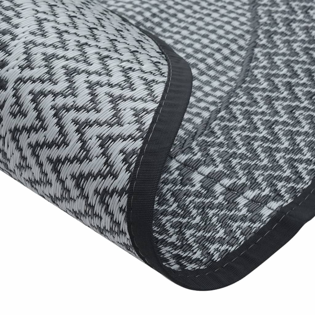 vidaXL Outdoor-Teppich ARAKIL Grau Ø160 cm PP