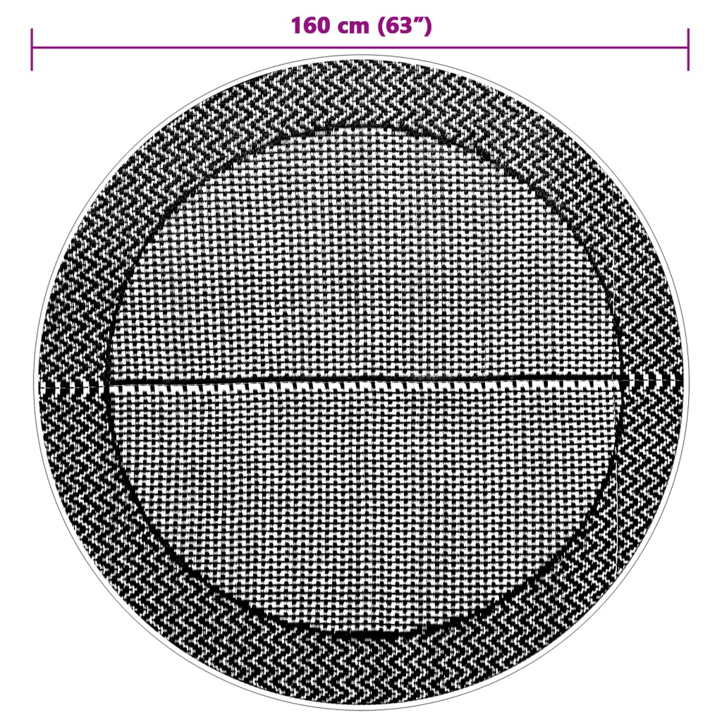 vidaXL Outdoor-Teppich ARAKIL Grau Ø160 cm PP