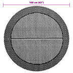 vidaXL Outdoor-Teppich ARAKIL Grau Ø160 cm PP