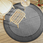 vidaXL Outdoor-Teppich ARAKIL Grau Ø160 cm PP