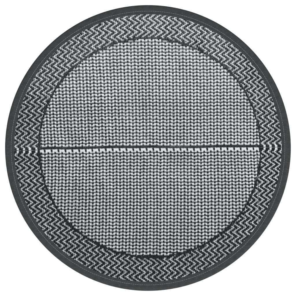 vidaXL Outdoor-Teppich ARAKIL Grau Ø200 cm PP