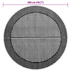 vidaXL Outdoor-Teppich ARAKIL Grau Ø200 cm PP