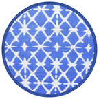 vidaXL Outdoor-Teppich ARAKIL Blau und Weiß Ø160 cm PP
