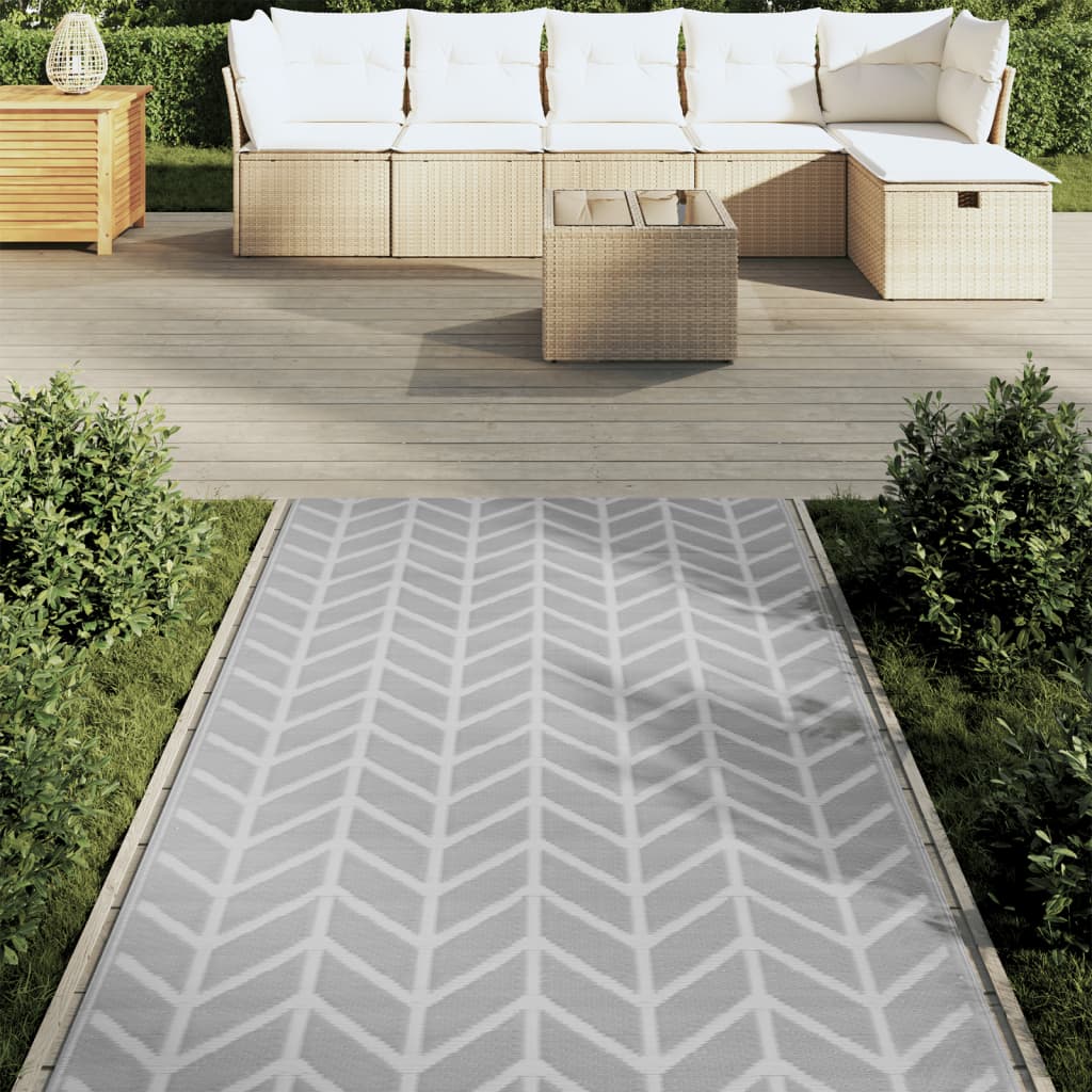 vidaXL Outdoor-Teppich ARAKIL Grau 120x180 cm PP