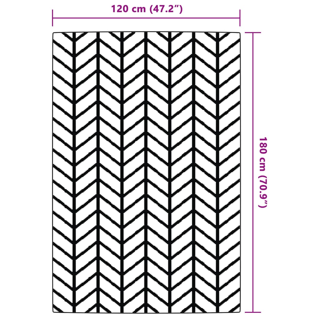 vidaXL Outdoor-Teppich ARAKIL Grau 120x180 cm PP