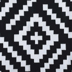 vidaXL Outdoor-Teppich ARAKIL Weiß und Schwarz 120x180 cm PP