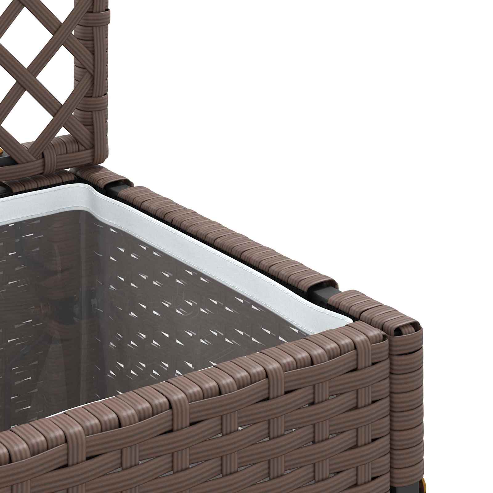 vidaXL Garten-Spalier-Pflanzer Braun 35 x 30 x 135 cm Metall