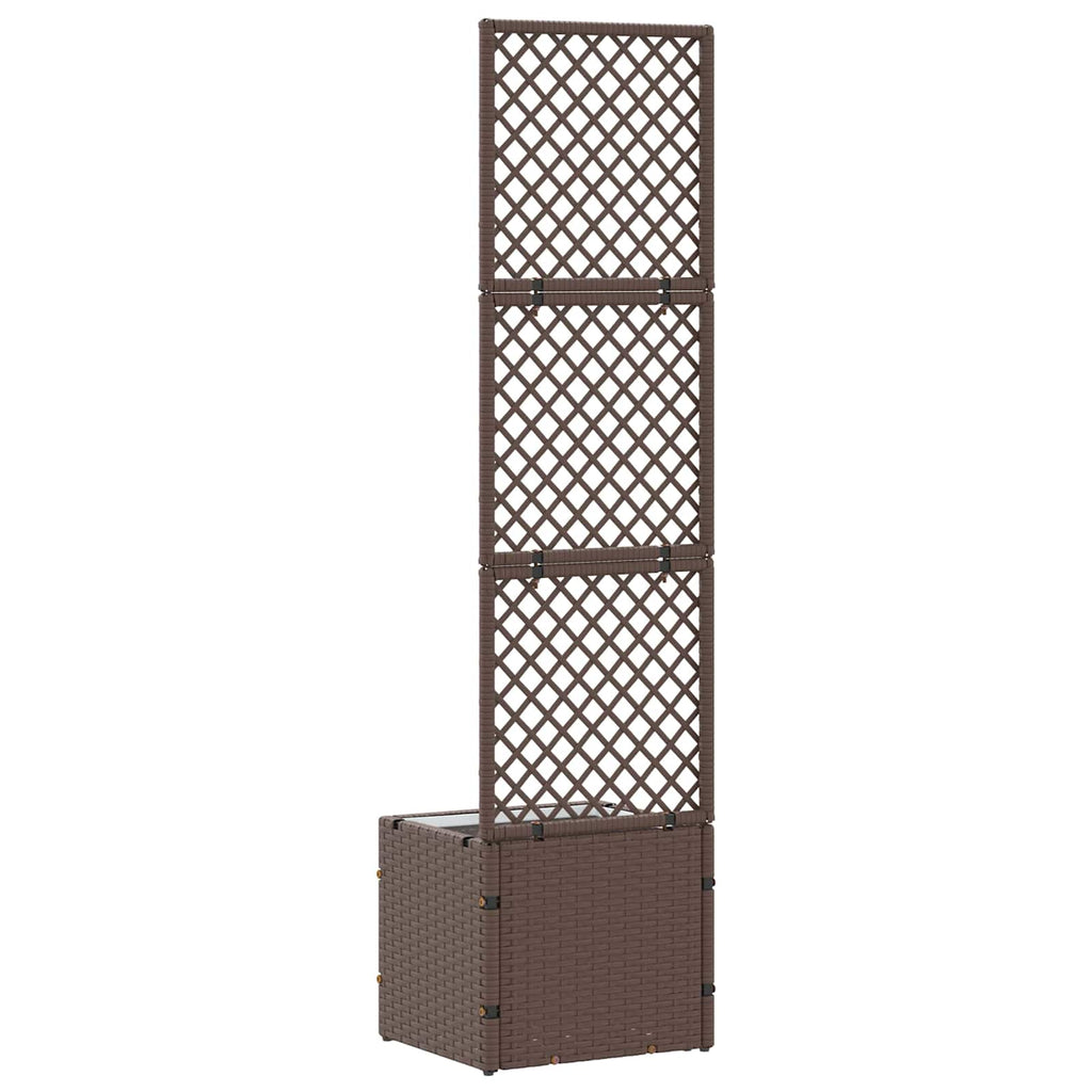 vidaXL Garten-Spalier-Pflanzer Braun 35 x 30 x 135 cm Metall
