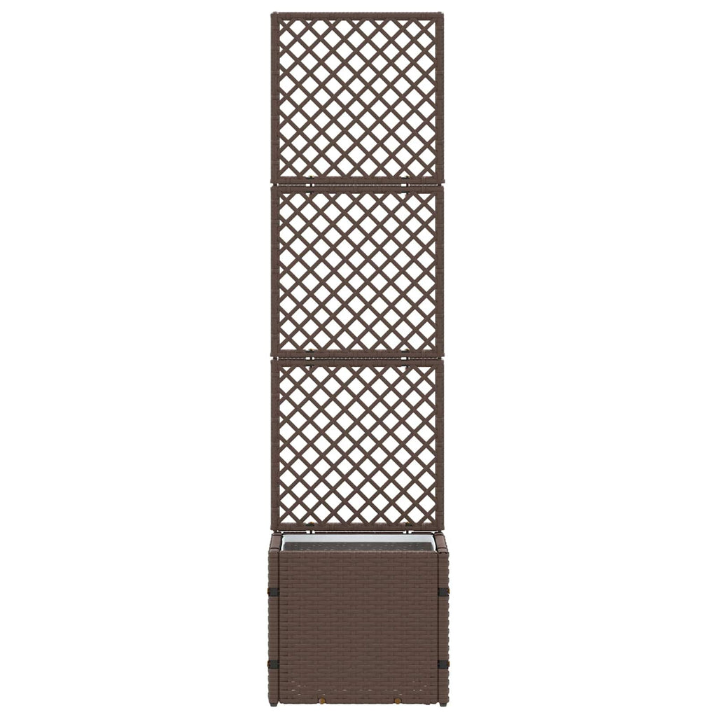 vidaXL Garten-Spalier-Pflanzer Braun 35 x 30 x 135 cm Metall
