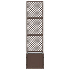 vidaXL Garten-Spalier-Pflanzer Braun 35 x 30 x 135 cm Metall