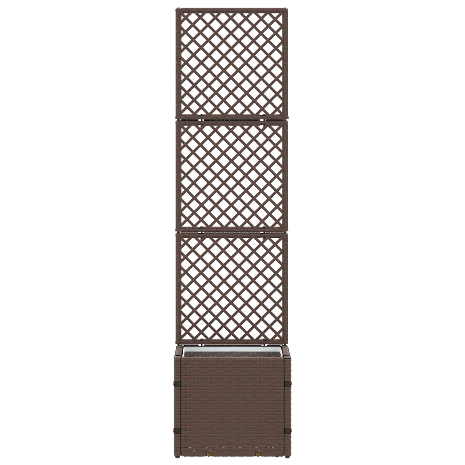 vidaXL Garten-Spalier-Pflanzer Braun 35 x 30 x 135 cm Metall