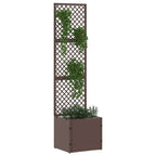 vidaXL Garten-Spalier-Pflanzer Braun 35 x 30 x 135 cm Metall