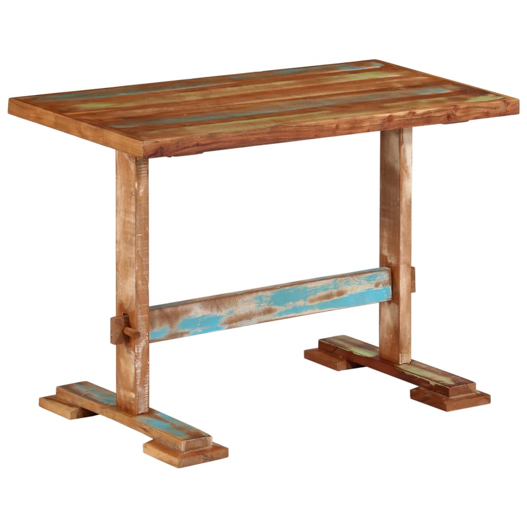 vidaXL Esstisch 110x55x76 cm Altholz Massiv