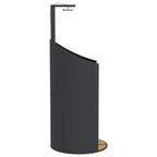 vidaXL Gartendusche Schwarz 100x100x241,5 cm Poly Rattan Akazienholz