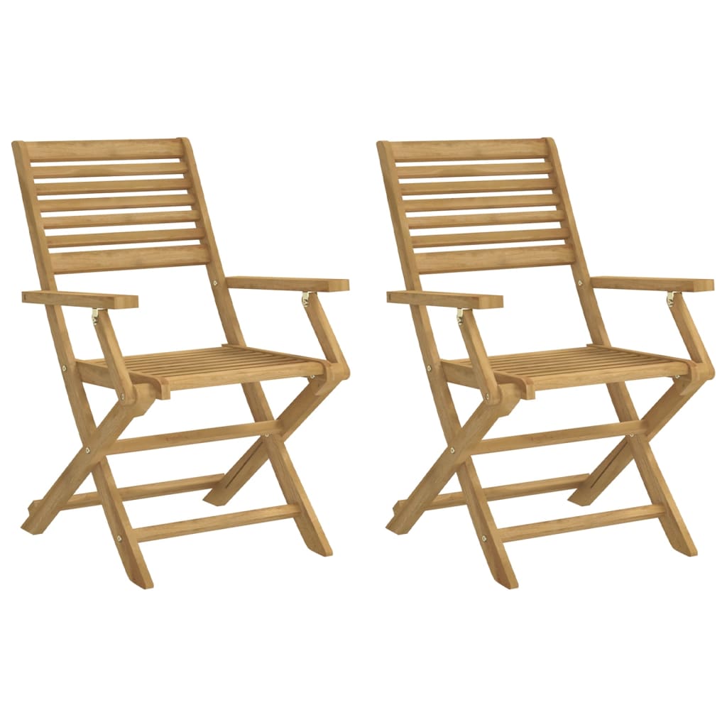 vidaXL Gartenstühle 2 Stk. Klappbar 54,5x61,5x86,5cm Massivholz Akazie
