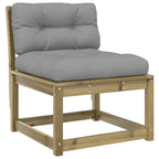vidaXL Gartensofa mit Kissen Kiefernholz Imprägniert